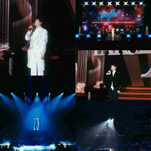 가수 영탁이 '2025 영탁 단독 콘서트 ''TAK SHOW4' - ENCORE'에서 팬들을 만나고 있다. [사진=에스이십칠]