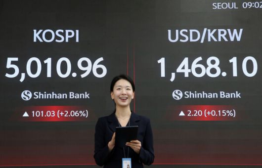 22일 신한은행 본점 현황판 모습 /신한은행 제공