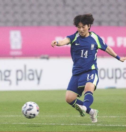 정민영(사진: 대한축구협회 SNS 캡쳐)