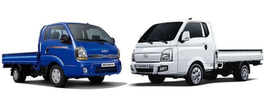 기아 봉고3 LPG(왼쪽)와 현대차 포터2 LPG(오른쪽). (사진=현대차·기아 제공)