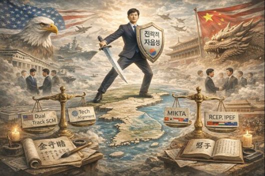 ▶ NSS가 던진 안보·경제의 도전에 맞서 대한민국은 '전략적 자율성'을 확보하는 주체적 균형 전략을 지향한다. 방위비 협상 지렛대 확보, 이중 경로 공급망 구축, 중견국 가치 외교 주도 등 다각적인 실용주의적 대응이 요구된다.(이미지=AI 생성,SDG뉴스)