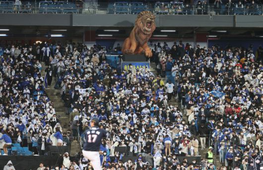 2021년 가을야구 진출 당시의 삼성. 자료사진=연합뉴스