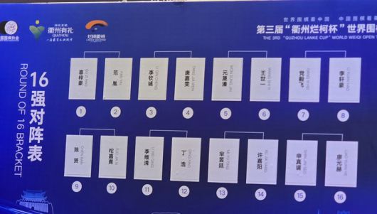 란커배 본선 16강 대진표(사진 한국기원 제공)