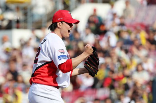 세이브 부문 3위를 달리고 있는 KIA 정해영.