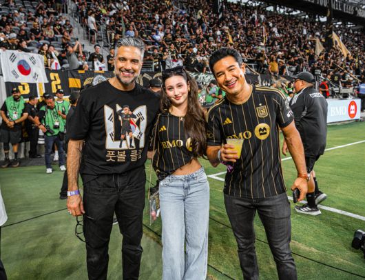 (할리우드 영화배우들도 손흥민을 보기 위해 BMO 스타디움을 방문했다)