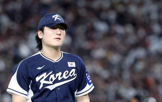 15일 일본 도쿄돔에서 열린 일본과 평가전에 선발 투수로 등판한 곽빈