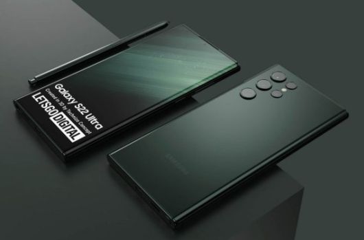 갤럭시S22울트라 그린 색상 예상 렌더링 이미지. 렛츠고디지털 제공.