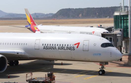 인천공항 1터미널에 아시아나 항공기가 계류장에 대기하고 있다. 뉴스 1