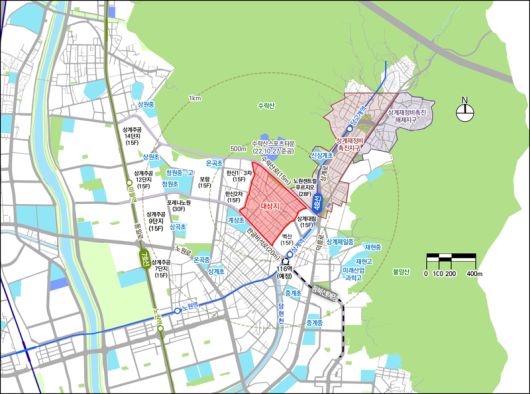 상계5동 154-3 일대 신통기획 위치도. 서울시 제공