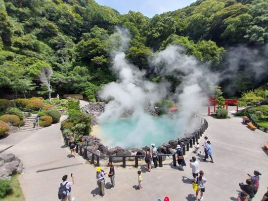 벳푸 지옥온천 중 하나인 '바다 지옥'의 모습 / 사진=이환주 기자