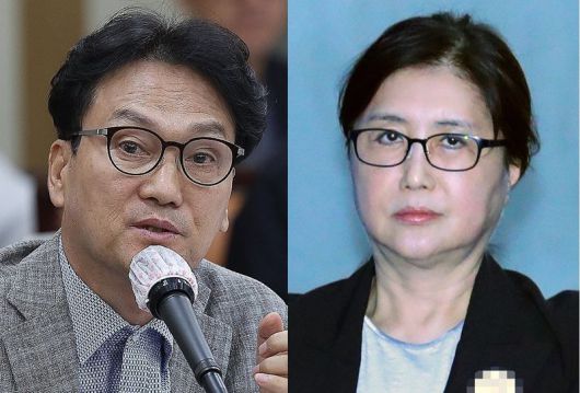 안민석 더불어민주당 의원(왼쪽), 최서원(개명 전 최순실·오른쪽)/사진=연합뉴스