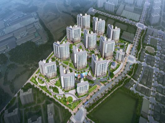 오산세교 파라곤 조감도. 라인건설 제공