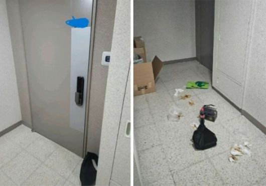 한 손님이 배달받은 치킨의 소스가 샜다며 집어 던지고 청소할 것을 요구했다. 사진=온라인 커뮤니티 캡처
