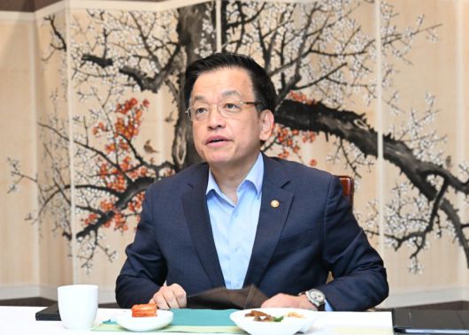 20일 서울 종로구 정부서울청사에서 열린 '거시경제·금융현안 간담회'를 최상목 대통령 권한대행 부총리 겸 기획재정부 장관이 주재하고 있다. 기재부 제공