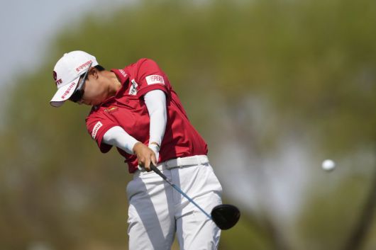 김효주가 30일(현지 시간) 미 애리조나주 챈들러의 월윈드 골프클럽에서 열린 미국 여자프로골프(LPGA) 투어 포드 챔피언십 최종 라운드 4번 홀에서 티샷하고 있다. 뉴시스