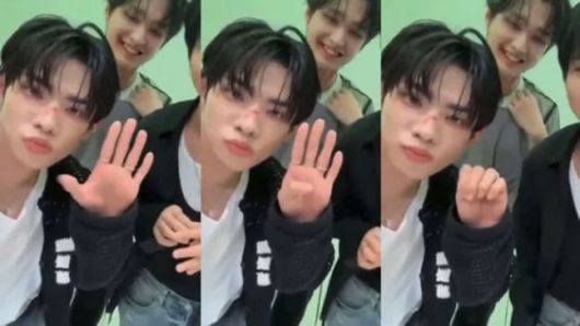 그룹 판타지 보이즈 강민서(24)가 라이브 방송 중 구조 요청 수신호로 추정되는 손동작을 반복한 이후, 영상통화 팬 사인회에 불참해 팬들의 걱정을 샀으나 해프닝으로 밝혀졌다. /사진=엑스(X·옛 트위터)