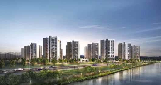 e편한세상 대장 퍼스티움 단지 투시도. DL이앤씨 제공