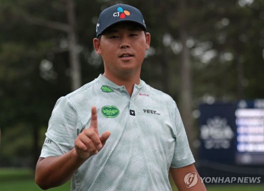 홀인원 직후 기뻐하는 김시우.연합뉴스