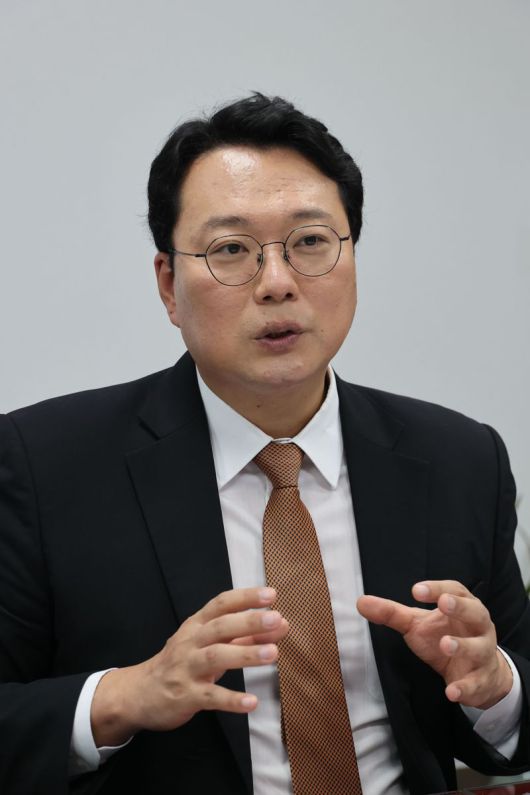 천하람 개혁신당 상임선대위원장이 16일 국회 의원회관에서 파이낸셜뉴스와 인터뷰를 하고 있다. 사진=서동일 기자