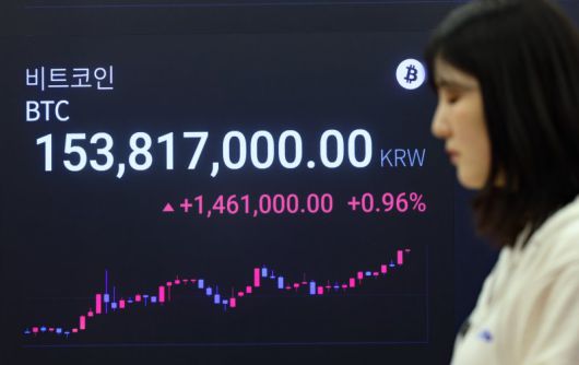 비트코인이 미국의 가상자산 관련 정책 영향으로 사상 처음 11만 달러를 넘어선 22일 서울 강남구 업비트 고객센터 전광판에 비트코인 시세가 표시되고 있다. 뉴스1