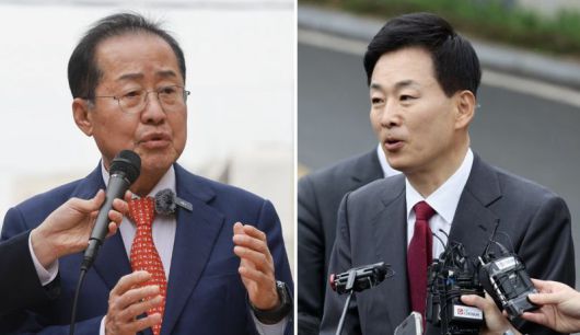 홍준표 전 대구시장(왼쪽), 유영하 국민의힘 의원/사진=연합뉴스, 뉴시스