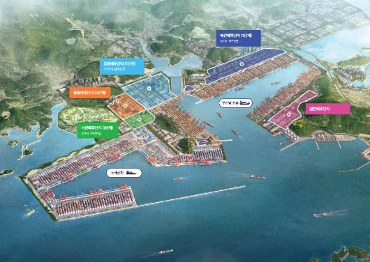 부산진해경제자유구역 항만배후단지. 부산진해경자청 제공