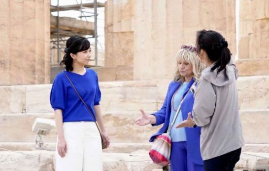 가코 공주는 지난해 그리스의 외교 수립 125주년을 기념해 그리스를 방문했다. 사진=산케이신문