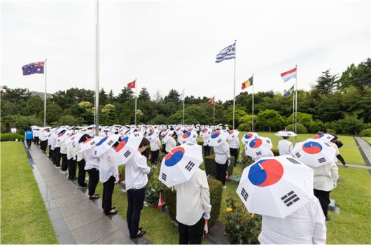 지난해 열린 UN전몰용사 추모제 모습. 한국자유총연맹 부산시지부 제공