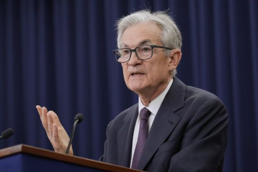 제롬 파월 미국 연방준비제도(Fed·연준) 의장이 18일(현지 시간) 워싱턴DC 연준에서 연방공개시장위원회(FOMC) 정례회의 결과 기자회견을 열고 발언하고 있다. 뉴시스