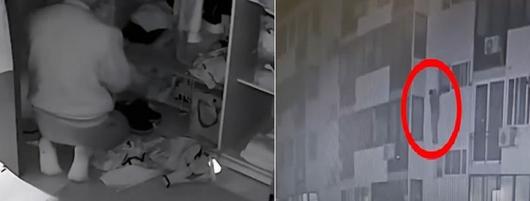 여성 집에 무단으로 침입해 속옷을 뒤진 30대 남성에 대해 경찰이 구속영장을 신청했지만 두 번 연속 기각됐다. 지난달 27일 오전 범행 당시 모습. 사진=뉴스1(독자 제공)