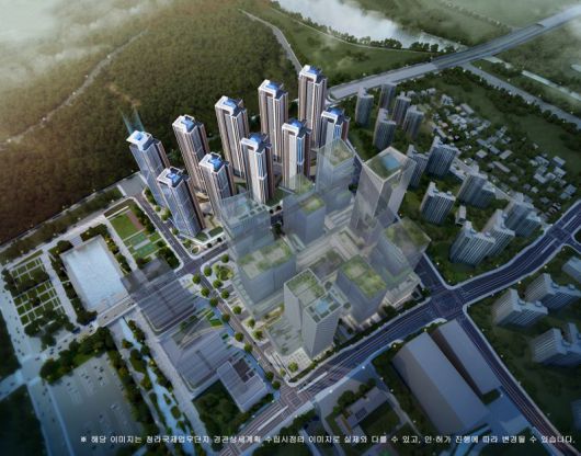 청라 피크원 푸르지오 조감도.