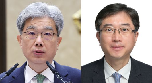 김상환 헌법재판소장 후보자(왼쪽)와 오영준 헌법재판관 후보자(왼쪽)/사진=뉴스1