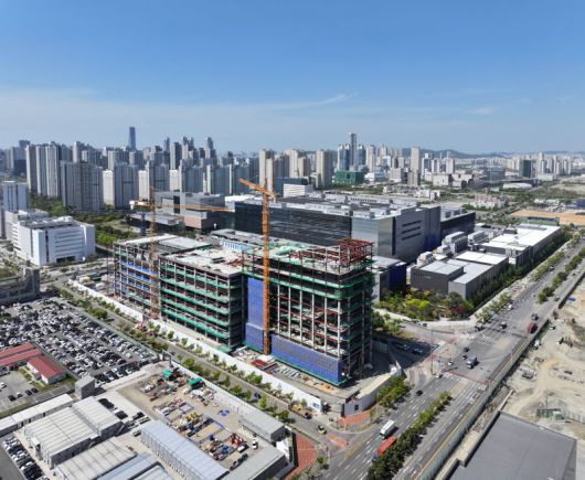 올 상반기 인천경제자유구역에 대한 외국인직접투자(FDI) 신고액이 4억9370만달러(약 6700억원)로 나타났다. 사진은 송도바이오클러스터 사토리우스 공사 전경. 인천경제청 제공.