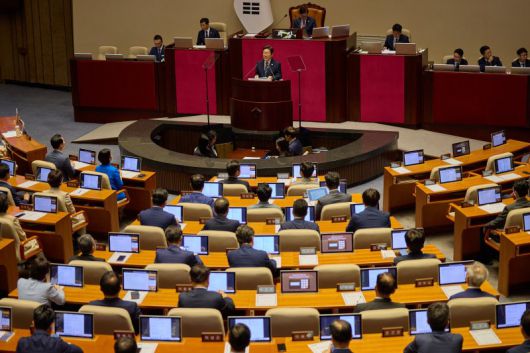 이재명 대통령이 지난 26일 서울 여의도 국회에서 추가경정예산(추경) 시정연설을 하고 있다. 뉴스1