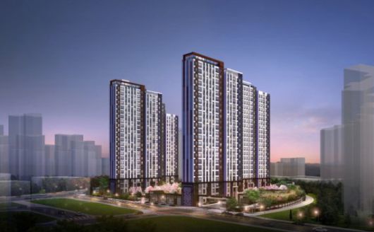 [금성백조건설 ‘평택 고덕 A48블록 금성백조 예미지’ 투시도]