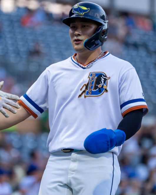 메이저리그(MLB) 복귀를 위해 탬파베이 레이스 산하 더럼 불스 소속으로 재활 경기에 나서는 김하성. 뉴시스