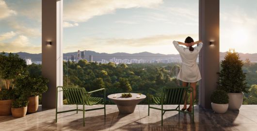 더파크사이드 스위트 발코니 투시도 더피알 제공