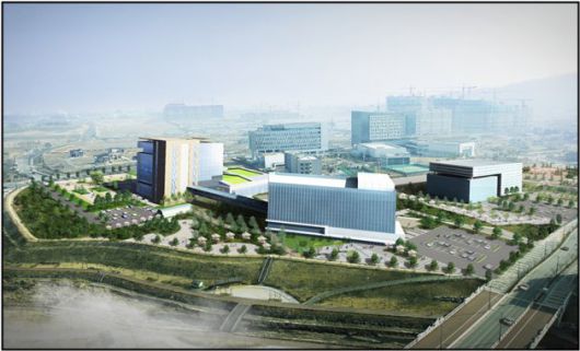 전북혁신도시에 있는 국민연금공단을 중심으로 조성 중인 금융타운 조감도. 전북도 제공