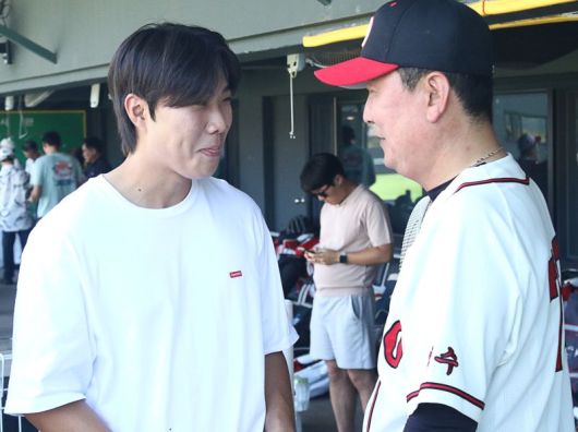 목동야구장 찾은 덕수고 박준순.사진=전상일 기자