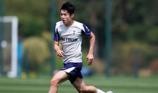 토트넘 훈련 중인 양민혁.뉴시스