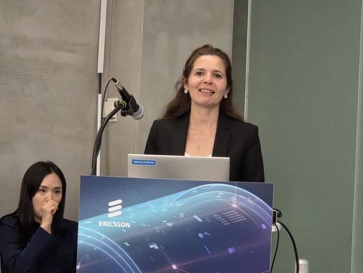 시벨 톰바즈 에릭슨 코리아 파트너스 CEO가 15일 서울 중구 HSBC 빌딩에서 열린 국내 기자간담회에서 발언하고 있다. 사진=구자윤 기자