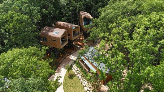 서울 수락산 자연휴양림에 설치된 '트리하우스' 전경. 서울시 제공