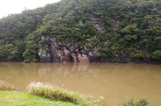 2019년 제17호 태풍 타파의 영향으로 국보 제285호 반구대 암각화가 물에 잠겨 있는 모습 (자료사진0 2019.9.23/뉴스1 ⓒ News1 /사진=뉴