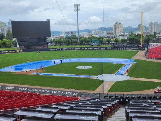광주 KIA 챔피언스필드 우천취소.사진=전상일 기자