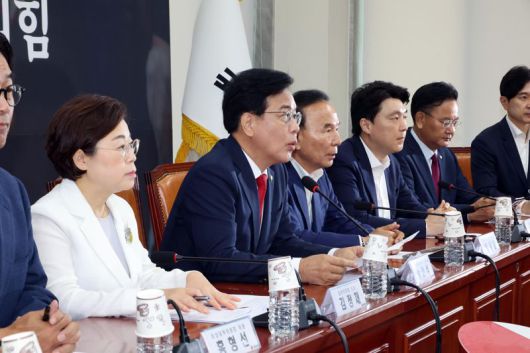 송언석 국민의힘 비상대책위원장 겸 원내대표가 31일 국회에서 열린 비상대책위원회의에서 발언하고 있다. 사진=박범준 기자