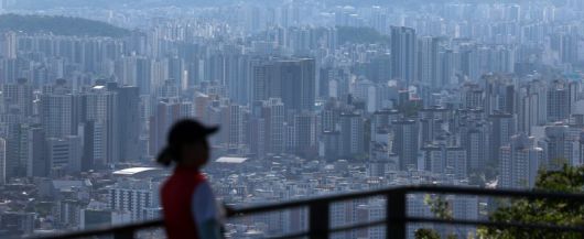 서울 남산에서 내려다본 아파트 단지. 뉴시스