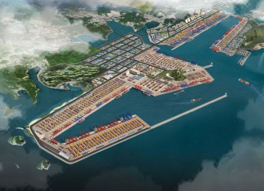 부산항 진해신항 조감도. 부산항만공사 제공