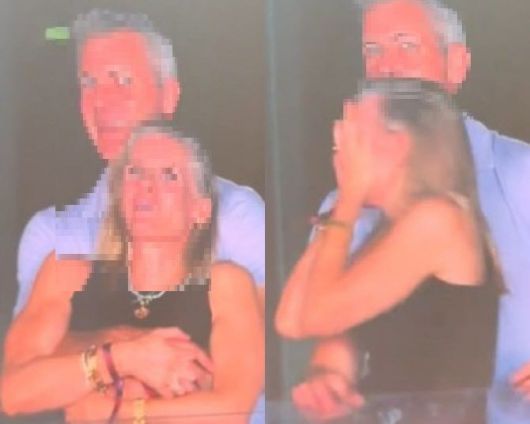 콜드플레이 콘서트 중 포착된 바이런과 캐벗의 모습. /사진=틱톡 영상 갈무리