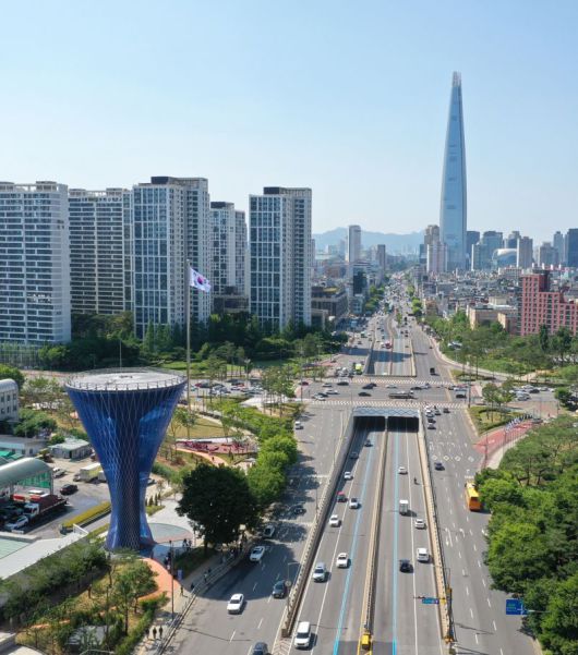 가락시장 정수탑. 송파구 제공