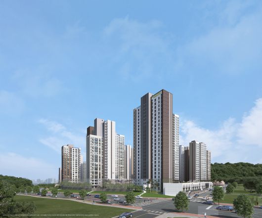 두산위브더제니스 청주 센트럴파크 투시도. 두산건설 제공